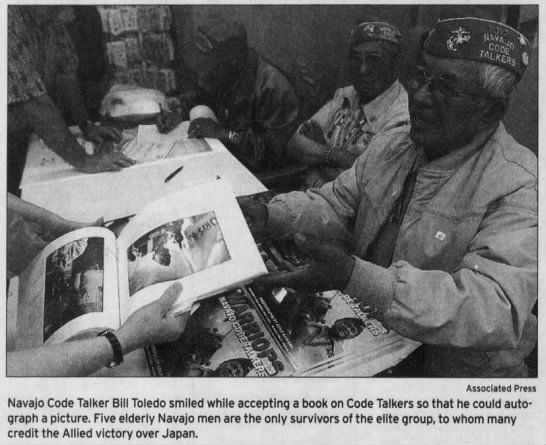 Code Talkers, to whom many credit the victory over Japan
